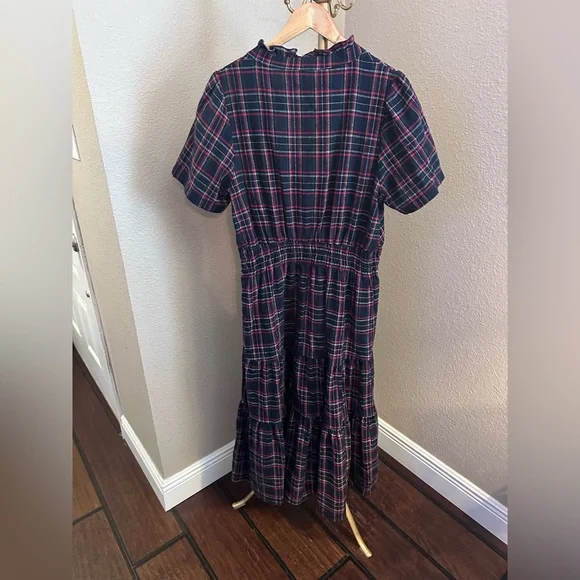 ChicSoul Plaid Midi Dress with Check - Size 1X - Picture 6 of 8